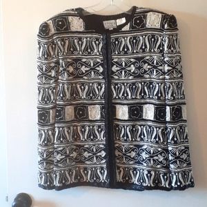 Gorgeous vintage Holiday jacket 100% silk from Stenay.